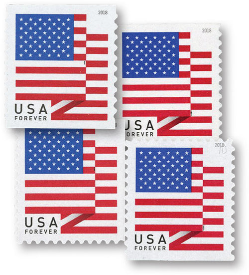 U.S. Flag 2018 Stamps_Books (100 Stamps)